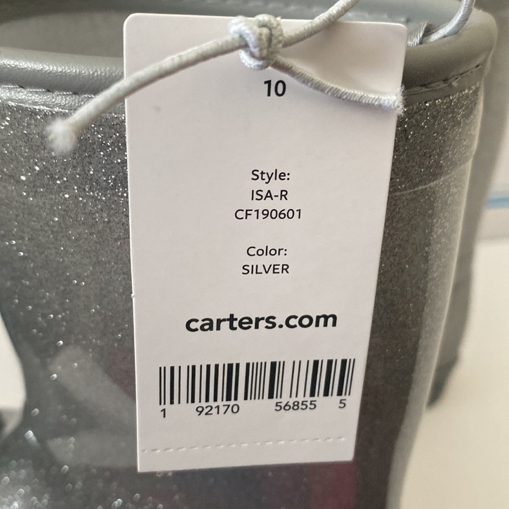 Carter’s Sparkly Rain boots, Size 10 - Picture 6 of 9